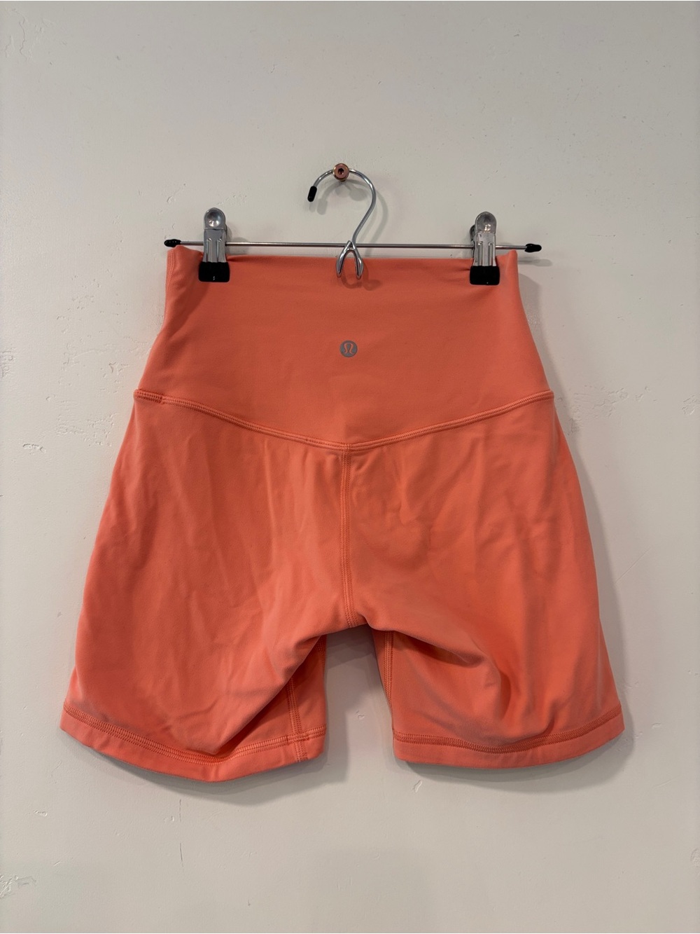 Lululemon Align Hight Rise Short 6” Nulu Size 4 Sunny Coral Double Line Pilates